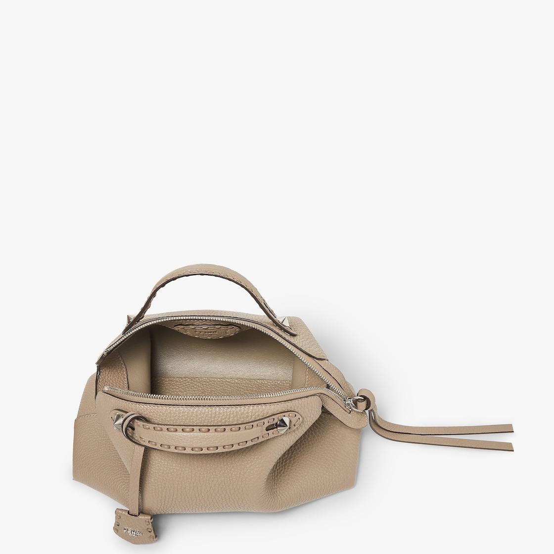 FENDI By The Way Selleria Medium Dove gray Selleria bag with 192 hand-sewn topstitches - Image 3